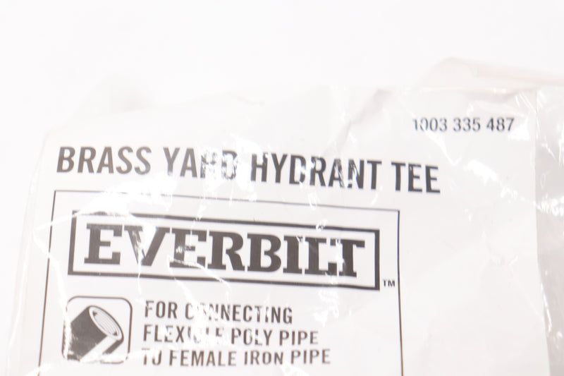 Everbilt Hydrant Insert Tee Fitting Brass 3/4" Barb x 3/4" MPT x 3/4" Barb