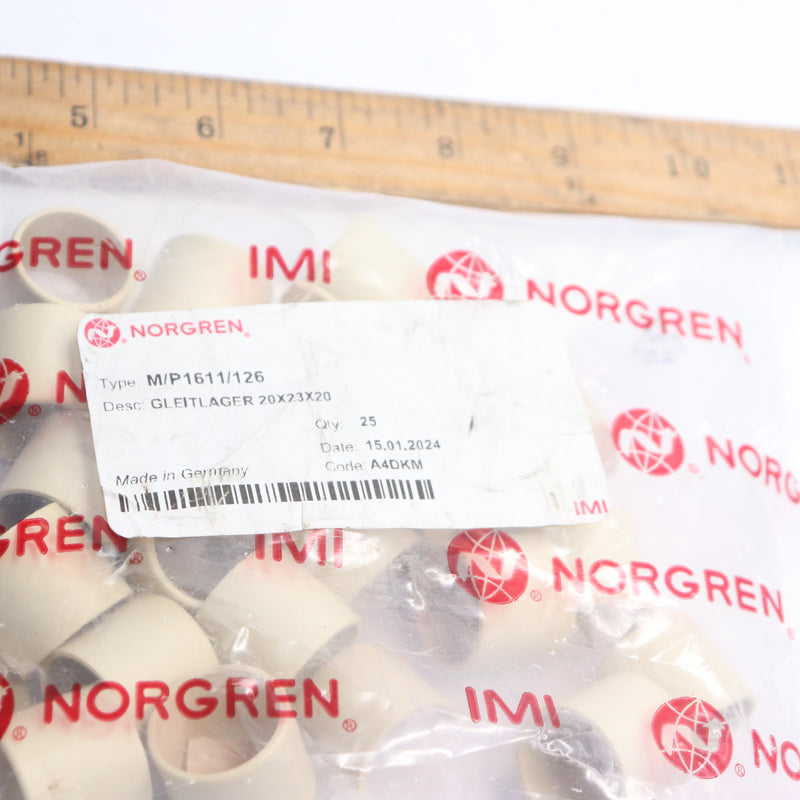 (25-Pk) Norgren Bearings 20X23X20 M/P1611/126