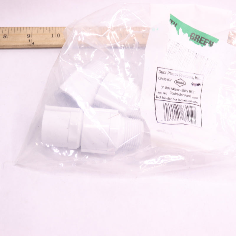 (4-Pk) Dura Male Adapter PVC 3/4" CP436-007