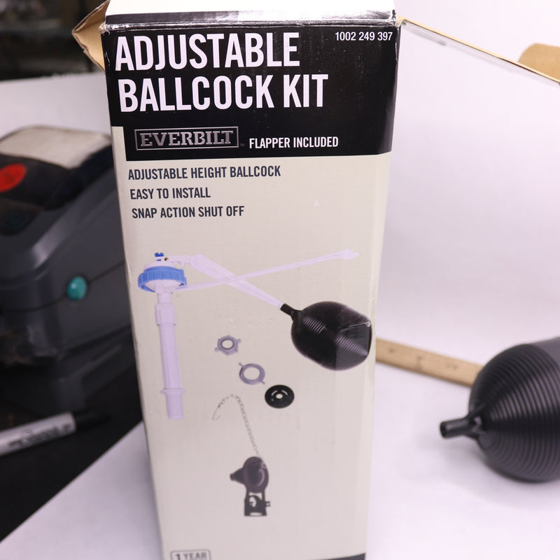 Everbilt Adjustable Ballcock 1002 249 397 - Missing Hardware and Flapper