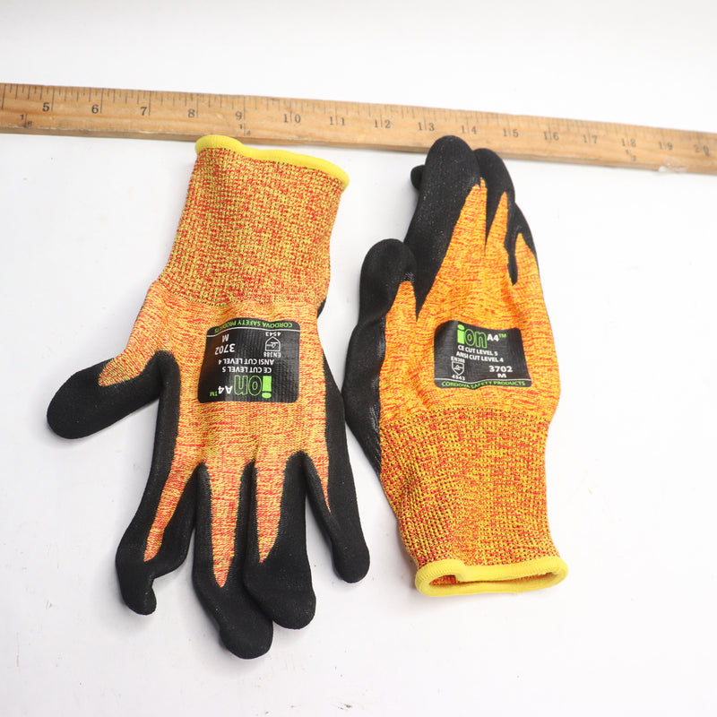 (Pair) ION-A4 High-Performance Polyethylene Gloves Mandarin Orange Medium 3702
