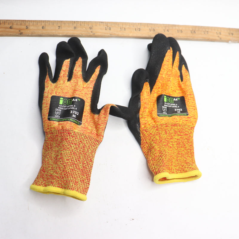 (Pair) ION-A4 High-Performance Polyethylene Gloves Mandarin Orange Medium 3702
