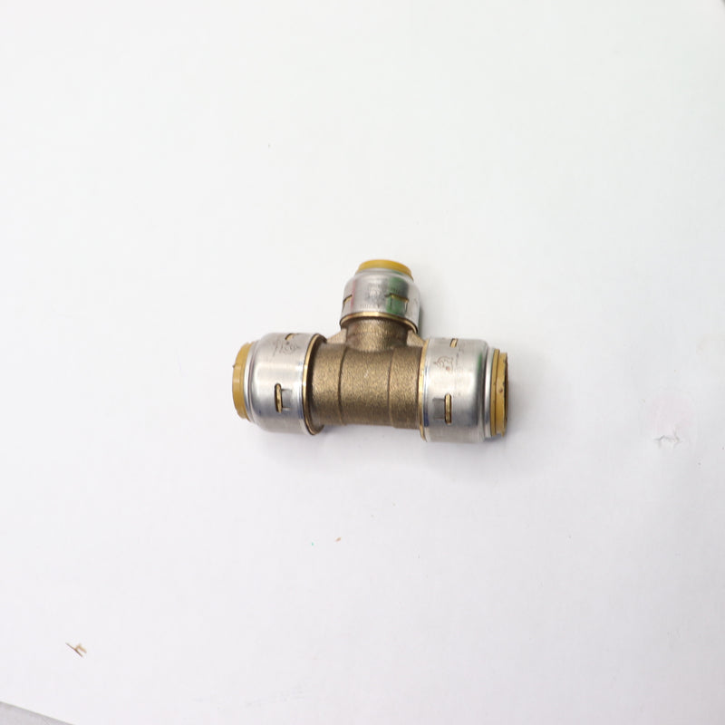 SharkBite Reducing Tee Push To Connect Brass 3/4" x 3/4" x 1/2" UR412A