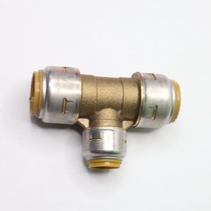 SharkBite Reducing Tee Push To Connect Brass 3/4" x 3/4" x 1/2" UR412A