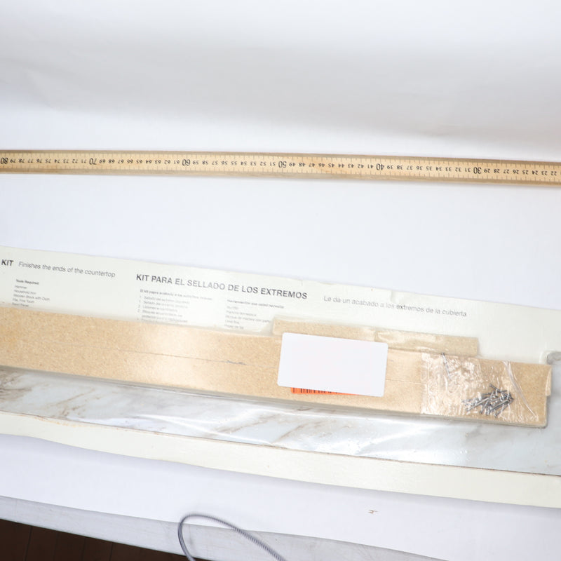 Hampton Bay Laminate Endcap Kit for Countertop Drama Marble Textured Gloss