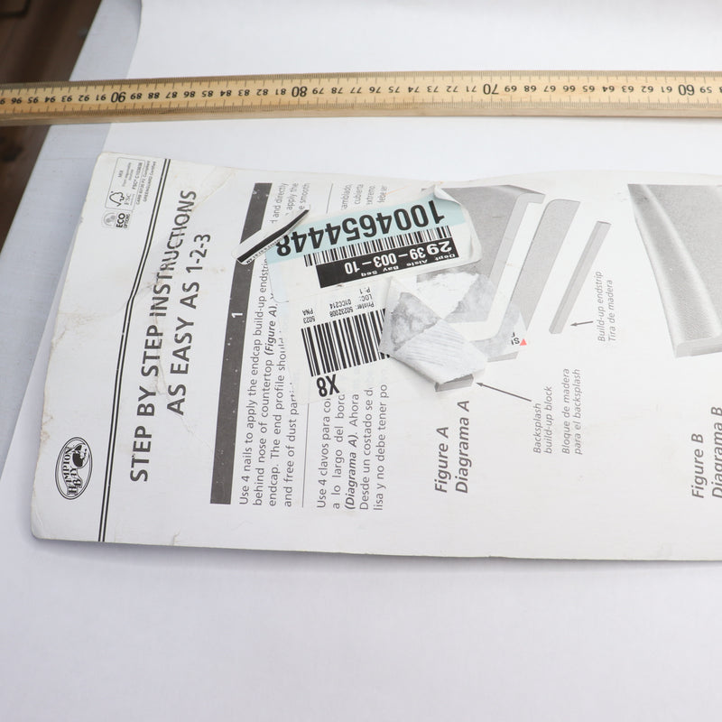 Hampton Bay Laminate Endcap Kit for Countertop Drama Marble Textured Gloss