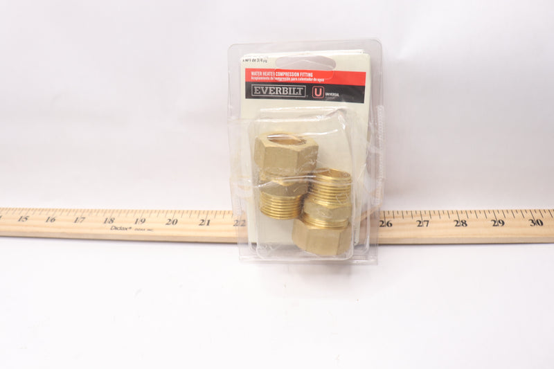 (2-Pk) Everbilt Compression Fitting 3/4" x 3/4" 1000 045 387