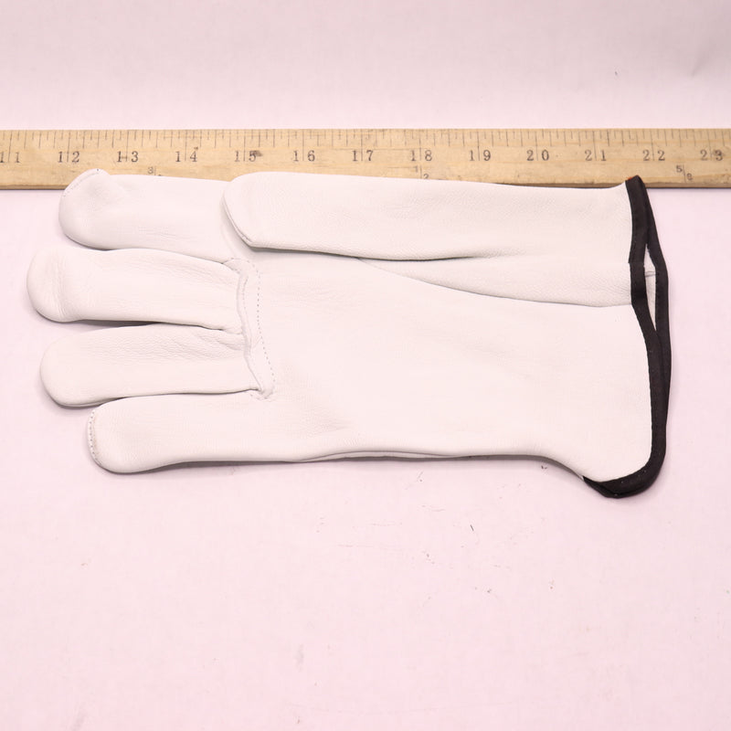 (Pair) Honeywell Salisbury Glove Protector Goatskin Cream Size 9 - 9-1/2"