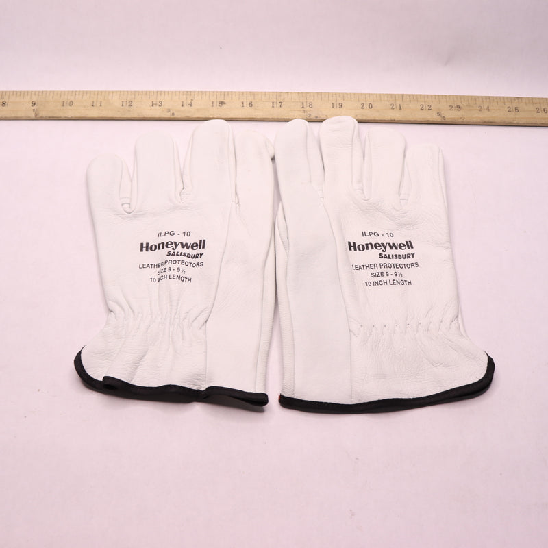 (Pair) Honeywell Salisbury Glove Protector Goatskin Cream Size 9 - 9-1/2"