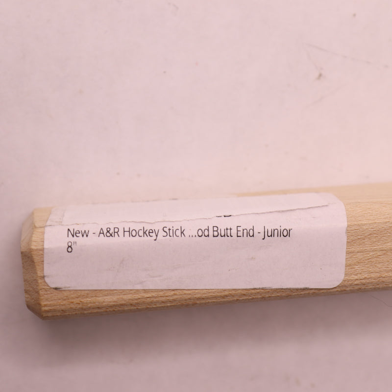 A&R Hockey Stick Wooden Butt End Round Solid Wood Extension Junior 8"