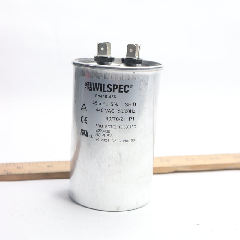 Wilspec Run Capacitor 45uf 440 VAC 50/60Hz CA440-45R