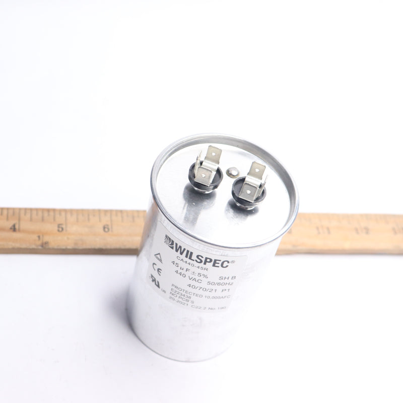 Wilspec Run Capacitor 45uf 440 VAC 50/60Hz CA440-45R