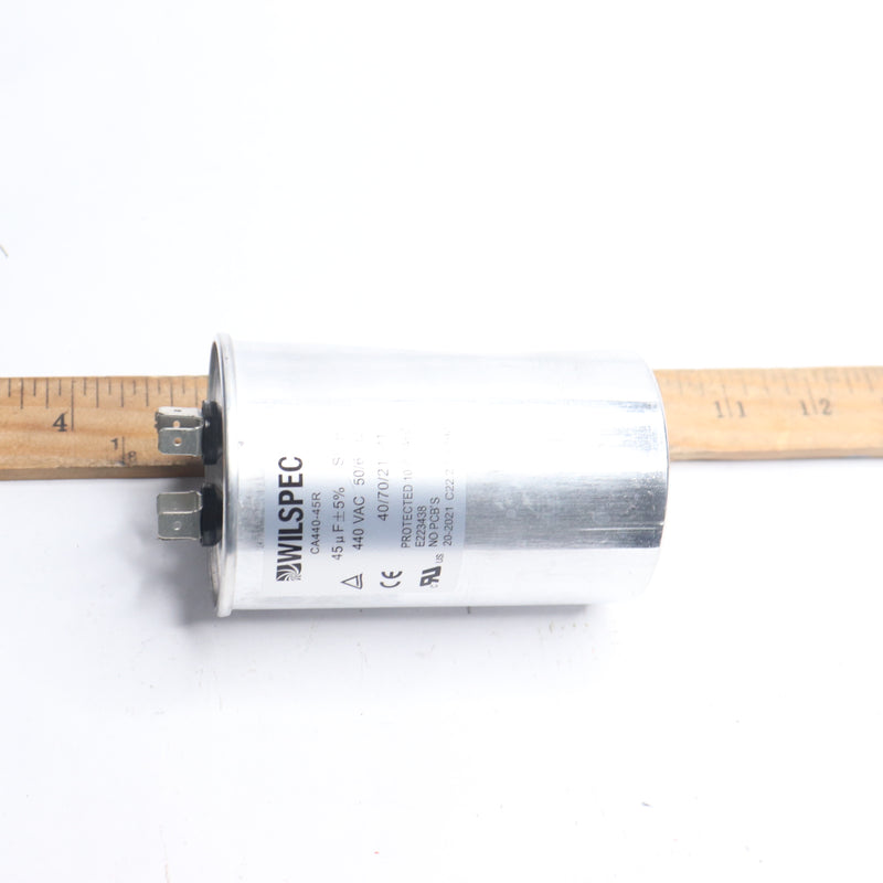 Wilspec Run Capacitor 45uf 440 VAC 50/60Hz CA440-45R