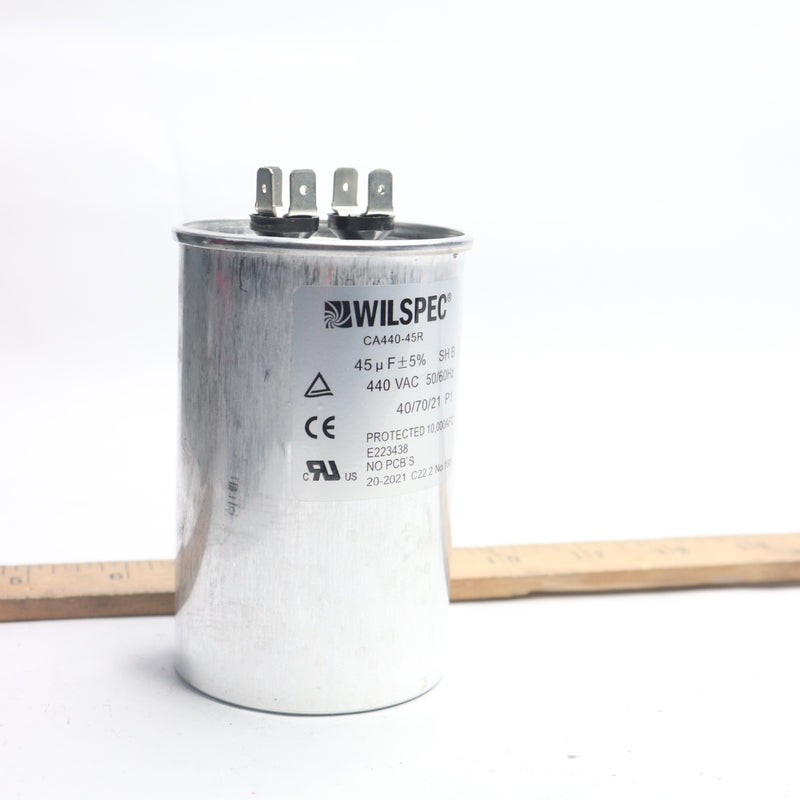 Wilspec Run Capacitor 45uf 440 VAC 50/60Hz CA440-45R