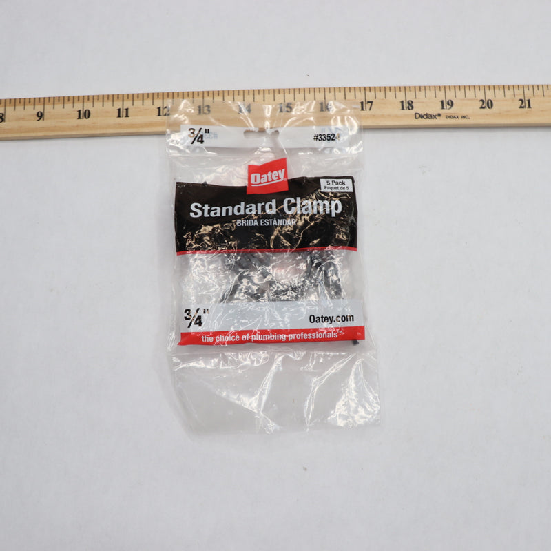 (4-Pk) Oatey Standard Clamp Black 3/4" 33524
