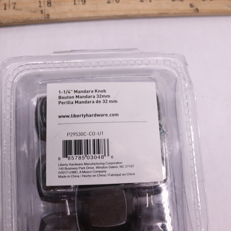 (10-Pk) Liberty Square Cabinet Knob Cocoa Bronze 1-1/4" P29530C-CO-U1