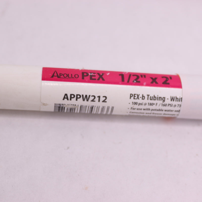 Apollo PEX-B Pipe White 1/2" x 2 ft. APPW212