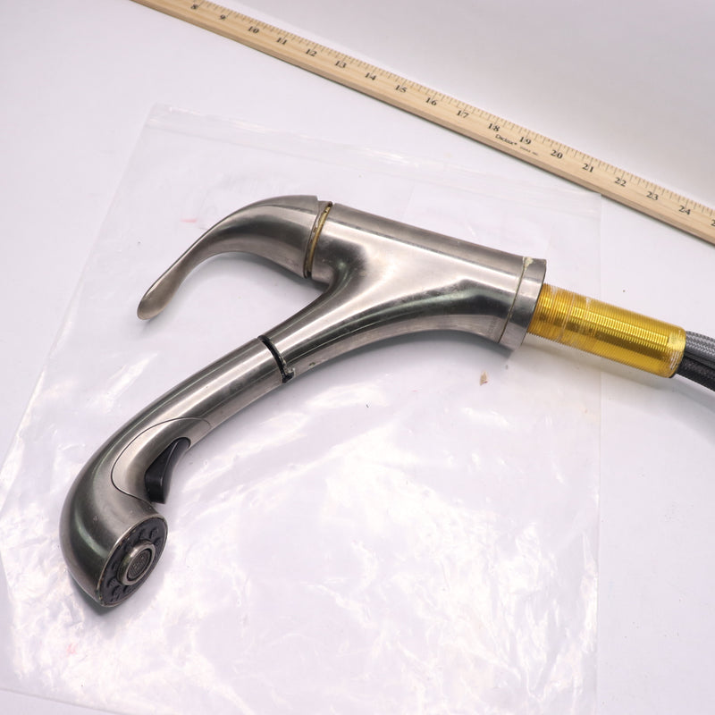 Single Handle High Arc Pull-Out Turbo Sprayer Stainless Steel - No Base Plate
