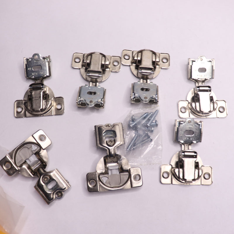 (7-Pk) Overlay Soft Close Cabinet Hinge 1/2" - Missing 3