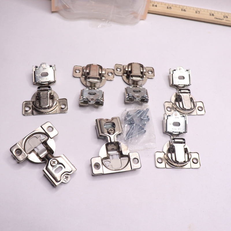 (7-Pk) Overlay Soft Close Cabinet Hinge 1/2" - Missing 3