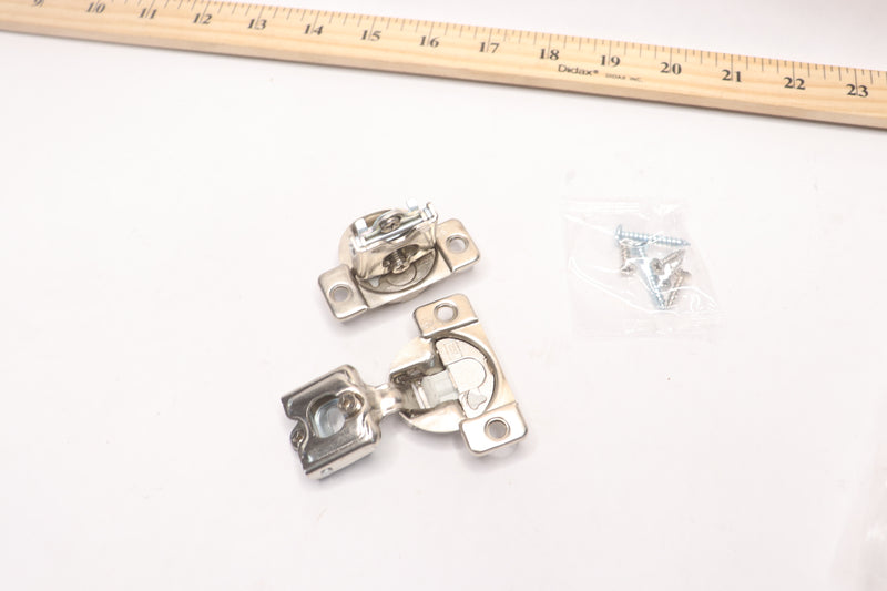 Overlay Soft Close Cabinet Hinge 110 Degree Steel Satin Nickel 35 mm 3/4"