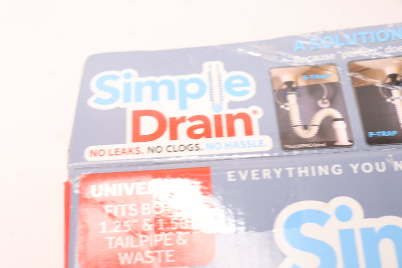 Simple Drain P-Trap Bathroom Single Sink Drain Kit 1.25" - Missing Clamp