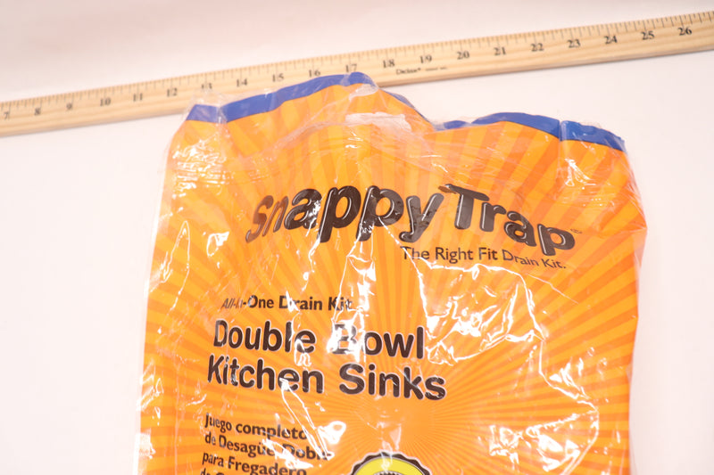 Snappy Trap Drain Kit for Double Bowl Kitchen Sinks Gray 1 1/2" DK-110