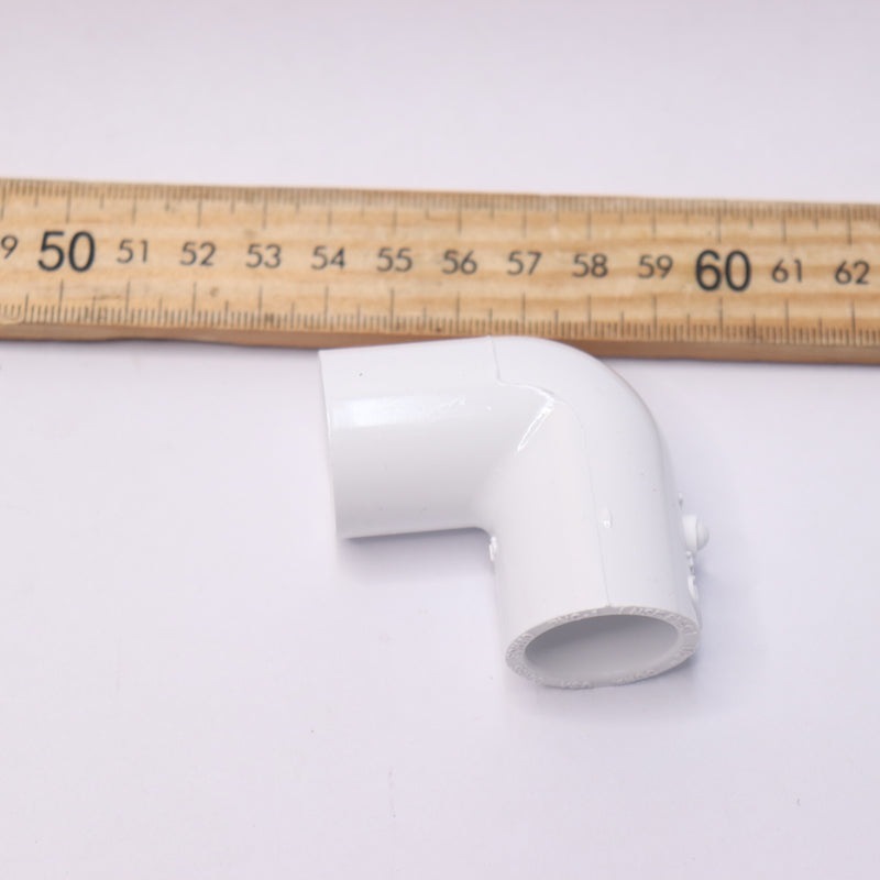 (9-Pk) Dura 90-Degree Elbow PVC White 1/2" Slip x Slip CP406-005