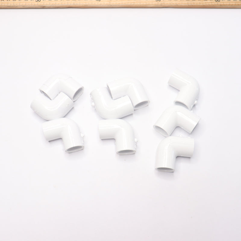 (9-Pk) Dura 90-Degree Elbow PVC White 1/2" Slip x Slip CP406-005