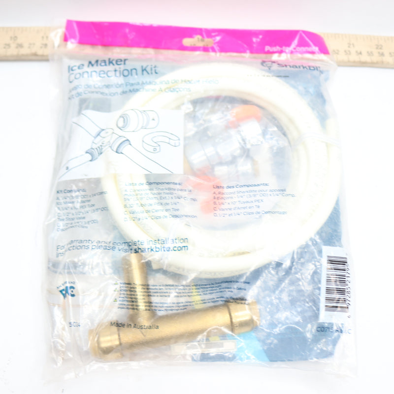 SharkBite Ice Maker Installation Kit White PEX 1/2" x 1/4" 25024