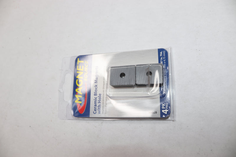 (4-Pk) Master Magnetics Ceramic Block Magnets Black 1 lb. 07006