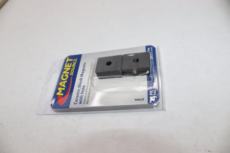 (4-Pk) Master Magnetics Ceramic Block Magnets Black 1 lb. 07006
