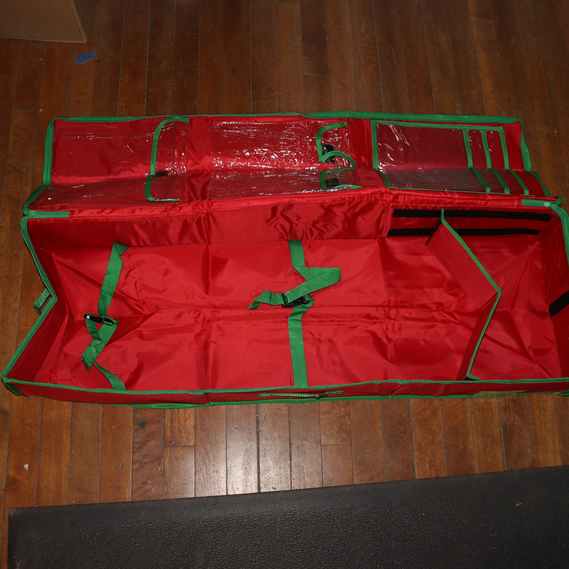 Premium Gift Wrap Organizer Red Fits up to 24 Rolls 14"L x 6"W x 40"H