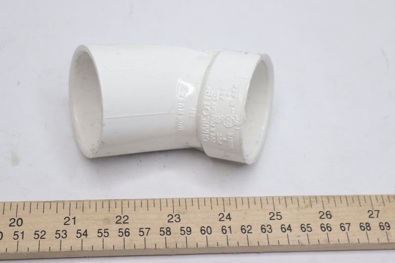 Charlotte Pipe 45 Degree Elbow PVC DWV 1-1/2" PVC003210800HA