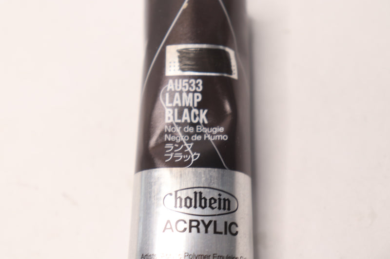 Holbein Artist Heavy Body Acrylic Color Lamp Black 60ml Tube AU533