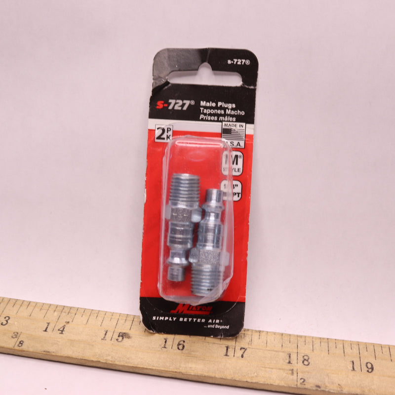 (2-Pk) Milton M-Style Male Plug 1/4" S-272