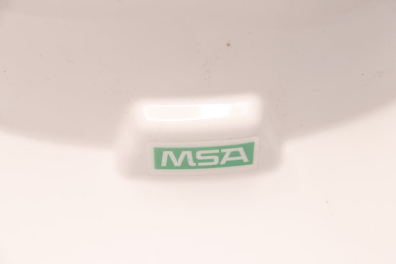 MSA Hard Hat V-Gard Full Brim White 495736-Promotional Branding Dirty