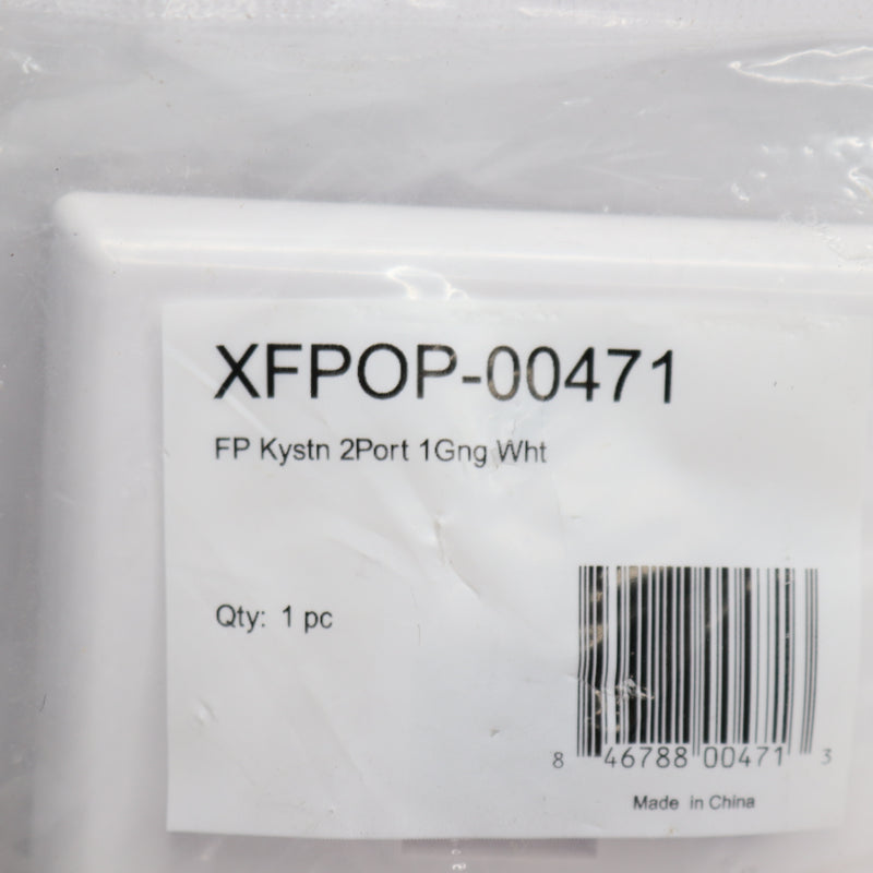 Dual RJ45 Cavity Wall Plate White XFPOP-00471