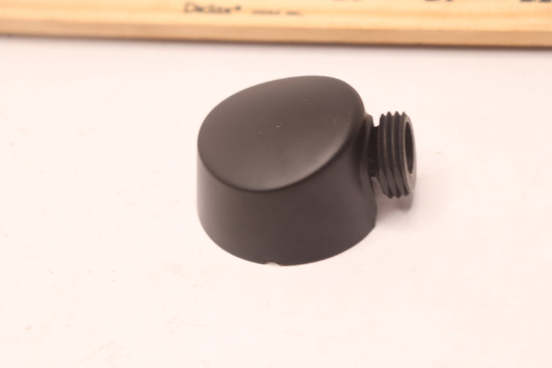 Moen Round Handheld Shower Wall Connector Matte Black 1/2"-Damaged-Chipped Edge