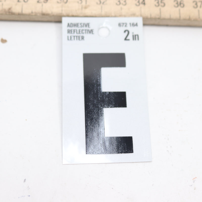 (5-Pk) Everbilt Reflective Letter E Vinyl 2" 672 164