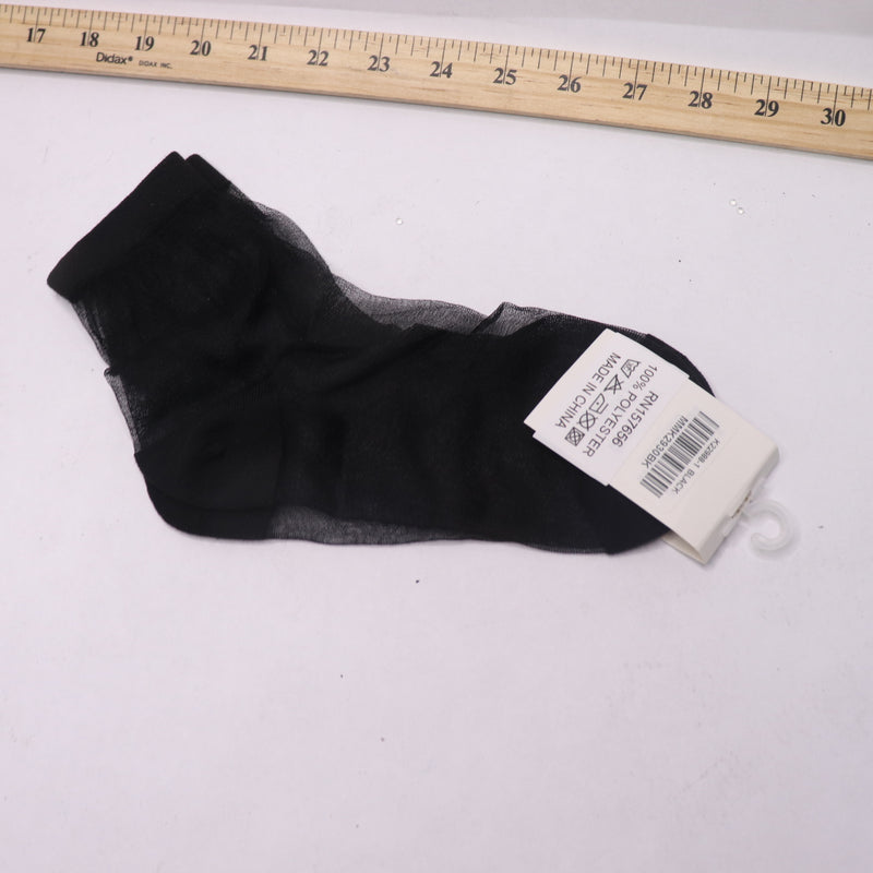 (Pair) Sheer Ankle Socks 100% Polyester MMK2930