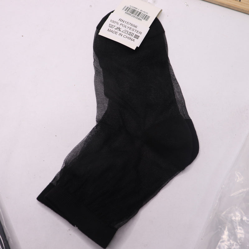 (Pair) Sheer Ankle Socks 100% Polyester MMK2930