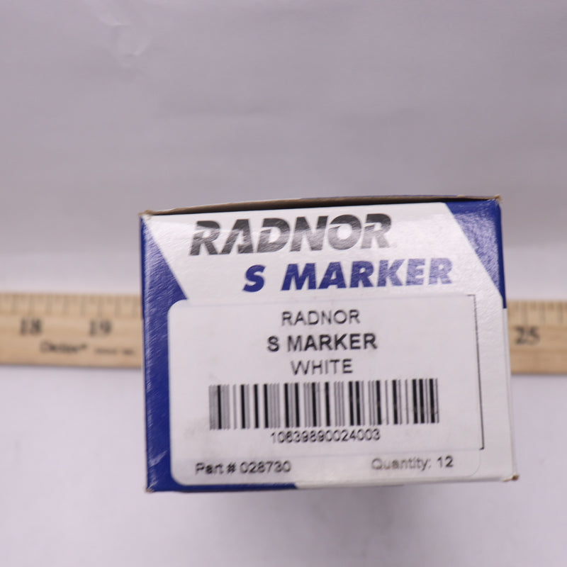 (12-Pk) Radnor S Markers White 028730