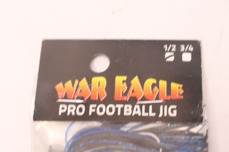 War Eagle Pro Football Jig Black Blue Shiner 1/2 WEPFJ12100