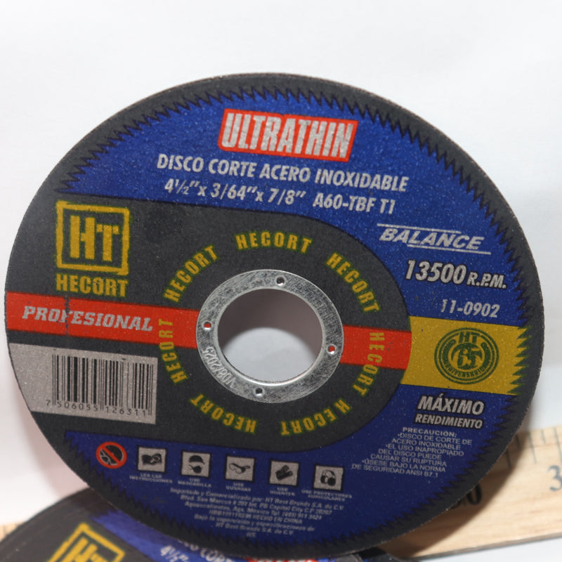 (25-Pk) Disco Abrasive Disc 4 1/2" x 3/64" x 7/8" A60-TBF T1