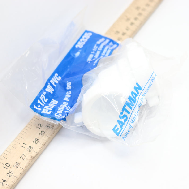 Eastman Drain Slip Connection Elbow PVC White 90 Degree 1-1/2" 35335