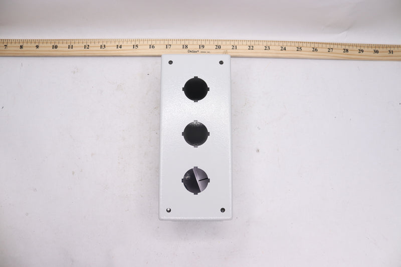 Rittal Standard Pushbutton Box Carbon Steel 3-Hole 14-Gauge 3-7/32"W x 7-63/64"H