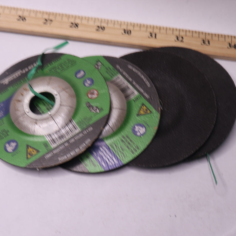 (4-Pk) Forney Metal Cutting Abrasive Wheel 4-1/2" - Incomplete - Missing 1