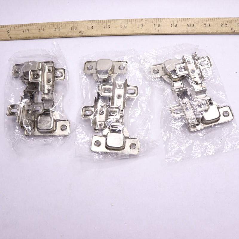 (6-Pk) Everbilt 110-Deg Full Overlay Cabinet Hinge 35mm - Missing Hardware