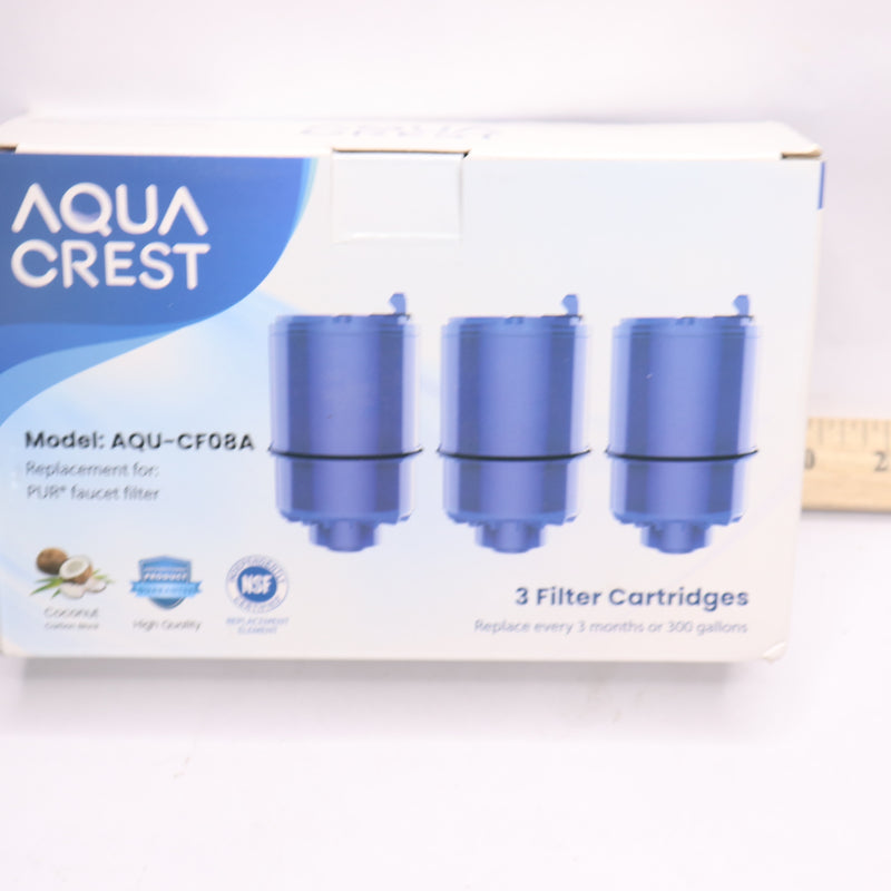 (3-Pk) AQUA CREST Faucet Water Filter Replacement AQU-CFO8A